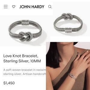 John Hardy Silver Love Knot Bracelet. #81